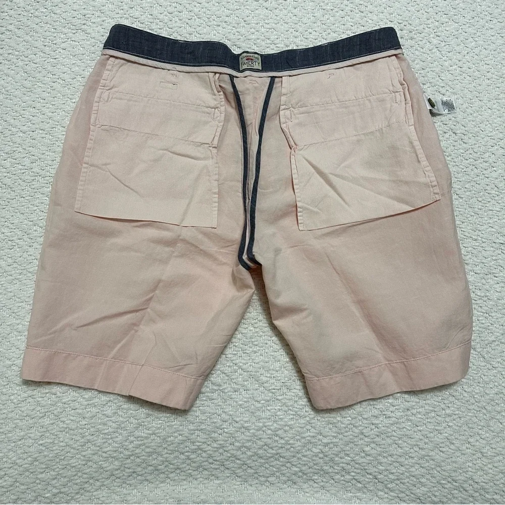 Faherty Malibu Chino Shorts Summer Pink Linen Cotton Men’s Size 34